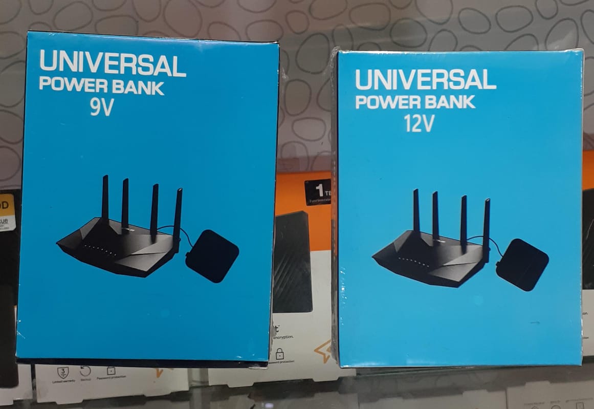 12V Router Power Bank - Portable Mini UPS for WiFi Routers, Modems & CCTV | Uninterrupted Backup Power Supply with DC Connector - White